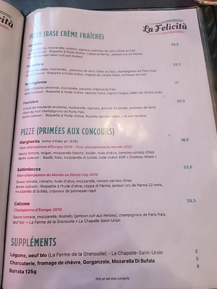 La Felicità - Menu Image 2