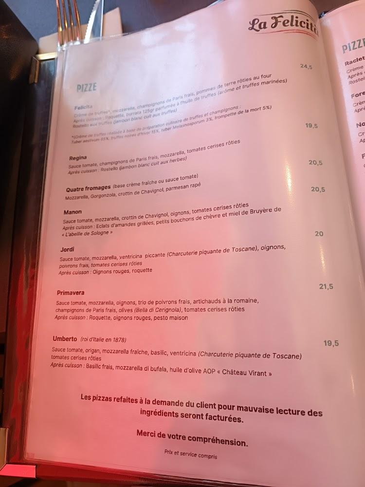 La Felicità - Menu Image 4